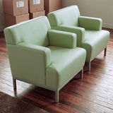 Lot of 2 High End MCM style Lounge Chairs by Krug - thumbnail 1 of 11