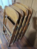 Lot of 4 Vintage Mid-Century Wooden Folding Chairs - thumbnail 2 of 8