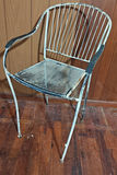 Lot of 5 Vintage Weathered Wrought Iron Counter Height Stools - thumbnail 3 of 11