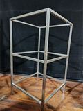 Short Brushed Stainless Steel 3-Tier Display Frame (20" x 20" x 36") - thumbnail 1 of 7