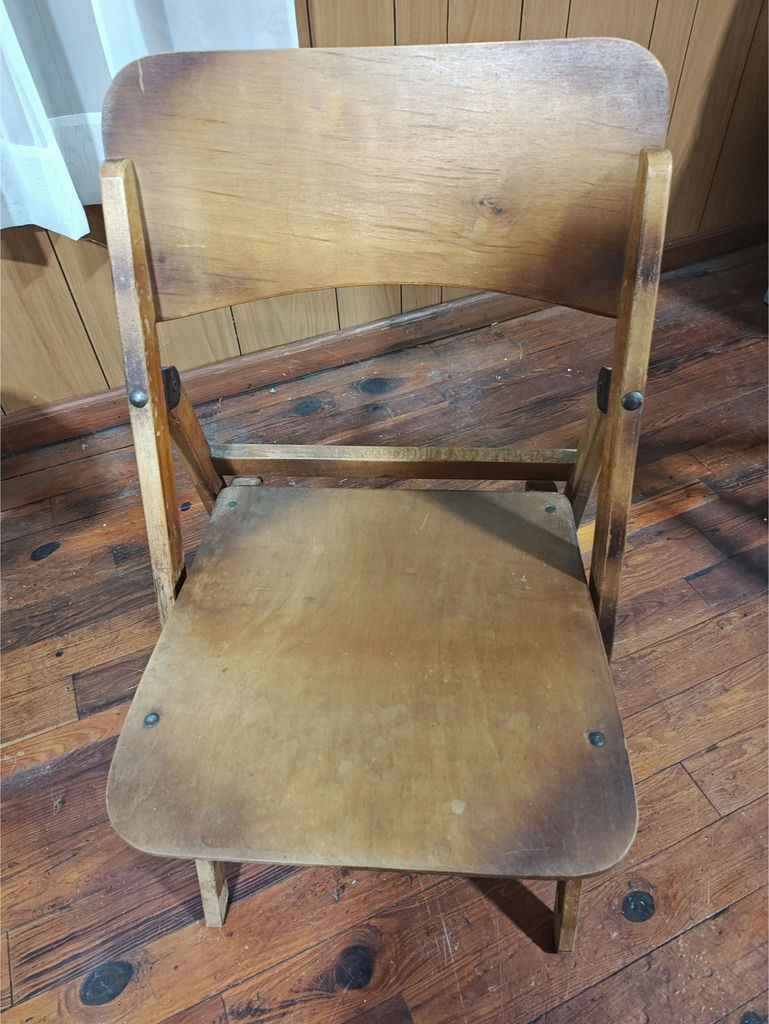 Lot of 4 Vintage Mid-Century Wooden Folding Chairs - image 3 of 8