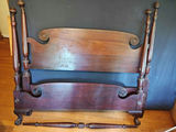 Antique American Empire Revival Mahogany Full-Size Bed Frame – Project Piece - thumbnail 1 of 11