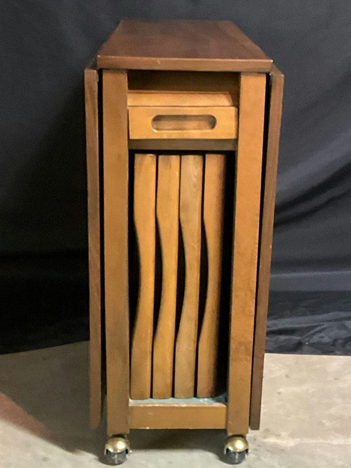 Mid-Century Modern 5-Piece "Stowaway" Drop-Leaf Dining Set - image 17 of 21
