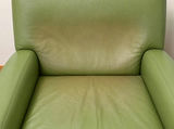 Pottery Barn Custom Leather Armchairs – Pistachio Green – Executive / Designer Seating - thumbnail 8 of 8