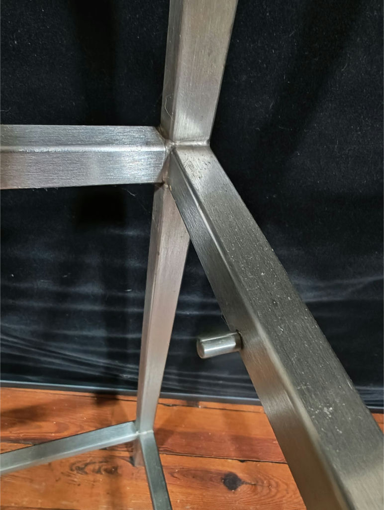 Short Brushed Stainless Steel 3-Tier Display Frame (20" x 20" x 36") - image 5 of 7