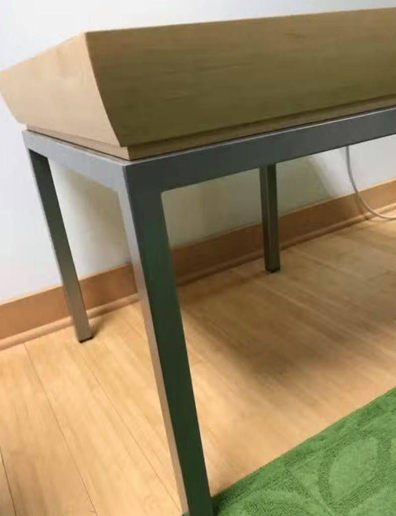 Krug Modernist Maple & Steel End Table - image 3 of 4