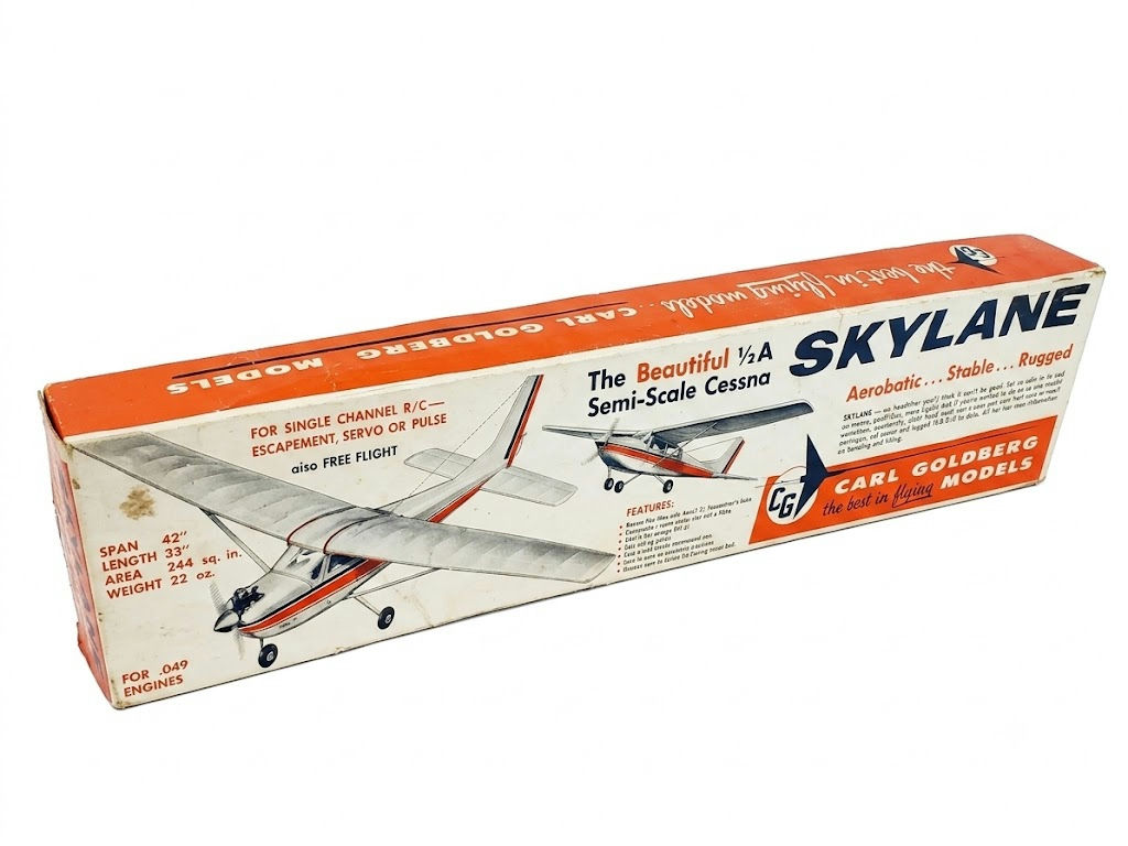 Vintage Carl Goldberg Models "Skylane" 1/2A Semi-Scale Cessna Airplane Model Kit - image 1 of 6