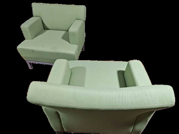 Lot of 2 High End MCM style Lounge Chairs by Krug - image 2 of 11