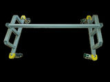 Ultra Heavy-Duty Rolling Wardrobe Rack - Double-Sided, Rail, 8 Rail Height Adjustable - thumbnail 6 of 7