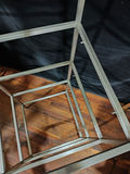 Tall Brushed Stainless Steel 5-Tier Etagere / Display Frame (20" x 20" x 66") - thumbnail 6 of 7