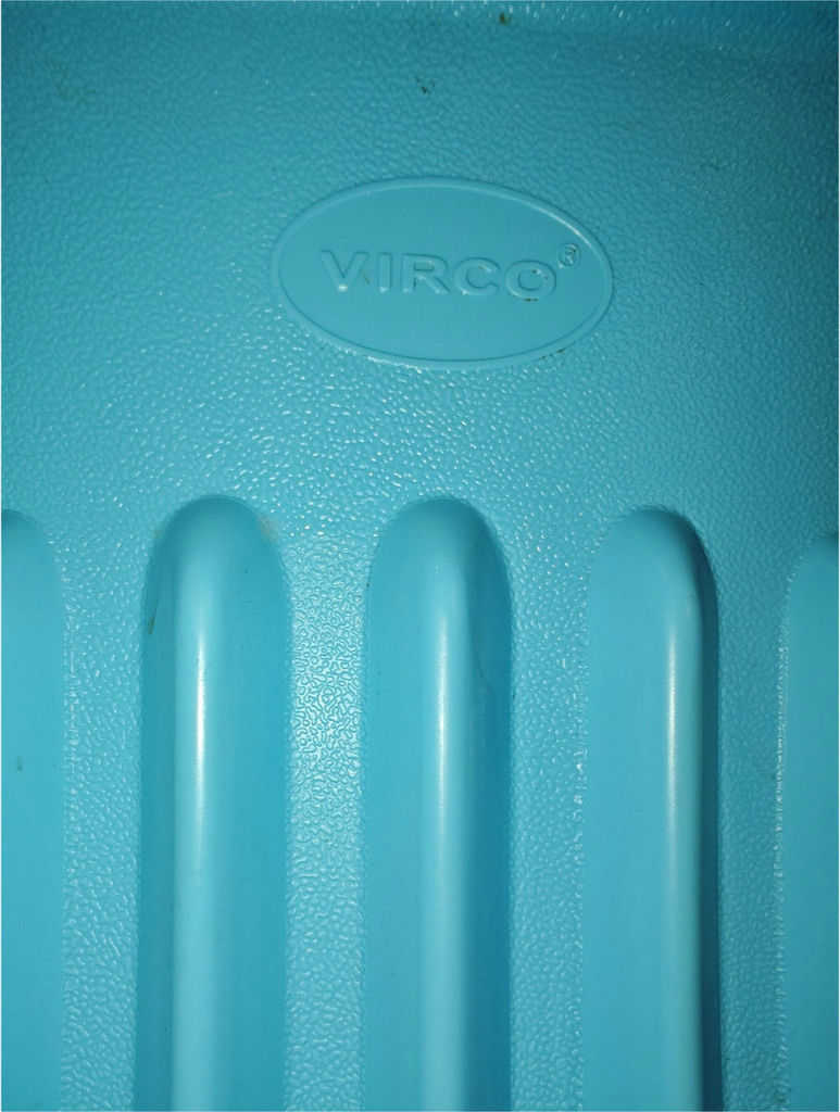 Lot of 3 Virco Analogy Stacking Chairs – Robin's Egg Blue & Chrome – MCM style - image 4 of 7