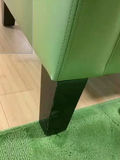 Pottery Barn Custom Leather Armchairs – Pistachio Green – Executive / Designer Seating - thumbnail 4 of 8