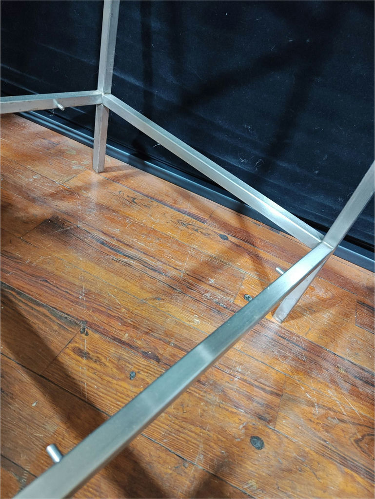 Short Brushed Stainless Steel 3-Tier Display Frame (20" x 20" x 36") - image 3 of 7