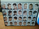 Vintage 90s Barber Shop Haircut Style Chart Poster (Tempered Glass & Aluminum) - thumbnail 2 of 6