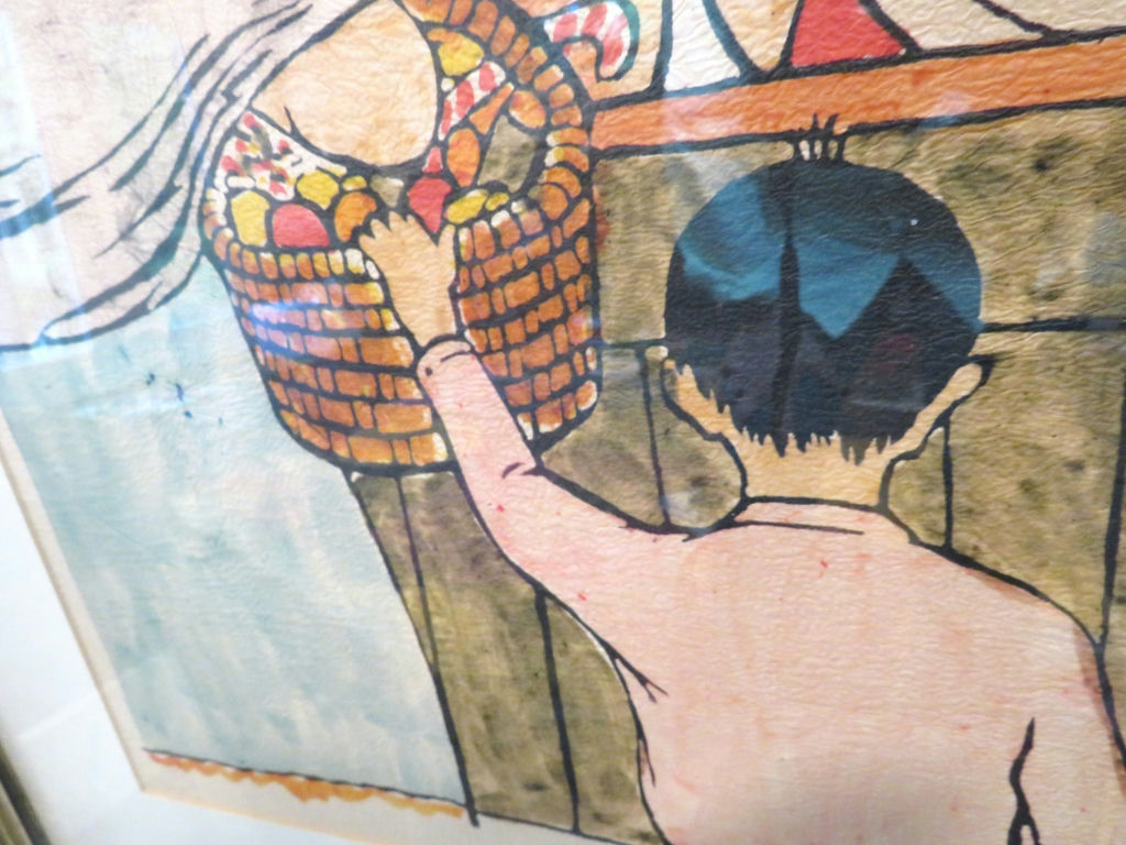 Watercolor and Ink Mexican Market Scene Artwork Framed - image 3 of 5