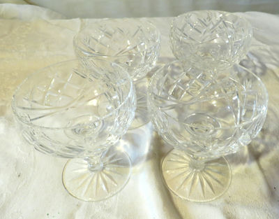 Set of 4 Waterford Sherbet Bowls with Stems - Image 1 of 6