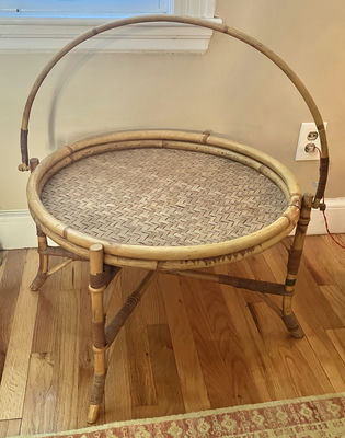 Rattan Table With Removable Tray - Image 1 of 7