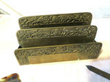 Vintage Ornate Brass Desk Lot Envelope Holder and Comb - thumbnail 5 of 7