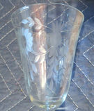 6 Antique Etched Glass Wine Glasses - thumbnail 4 of 5