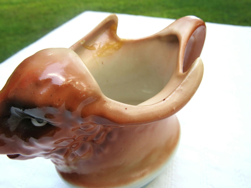 Vintage Buffalo or Bison, Deer and Moose Creamers - image 5 of 12