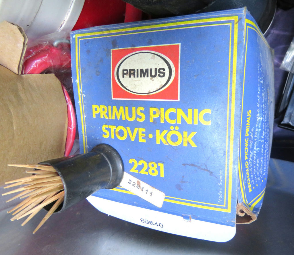 Bin filled with Camping Supplies Portable Primus Stove - image 8 of 13