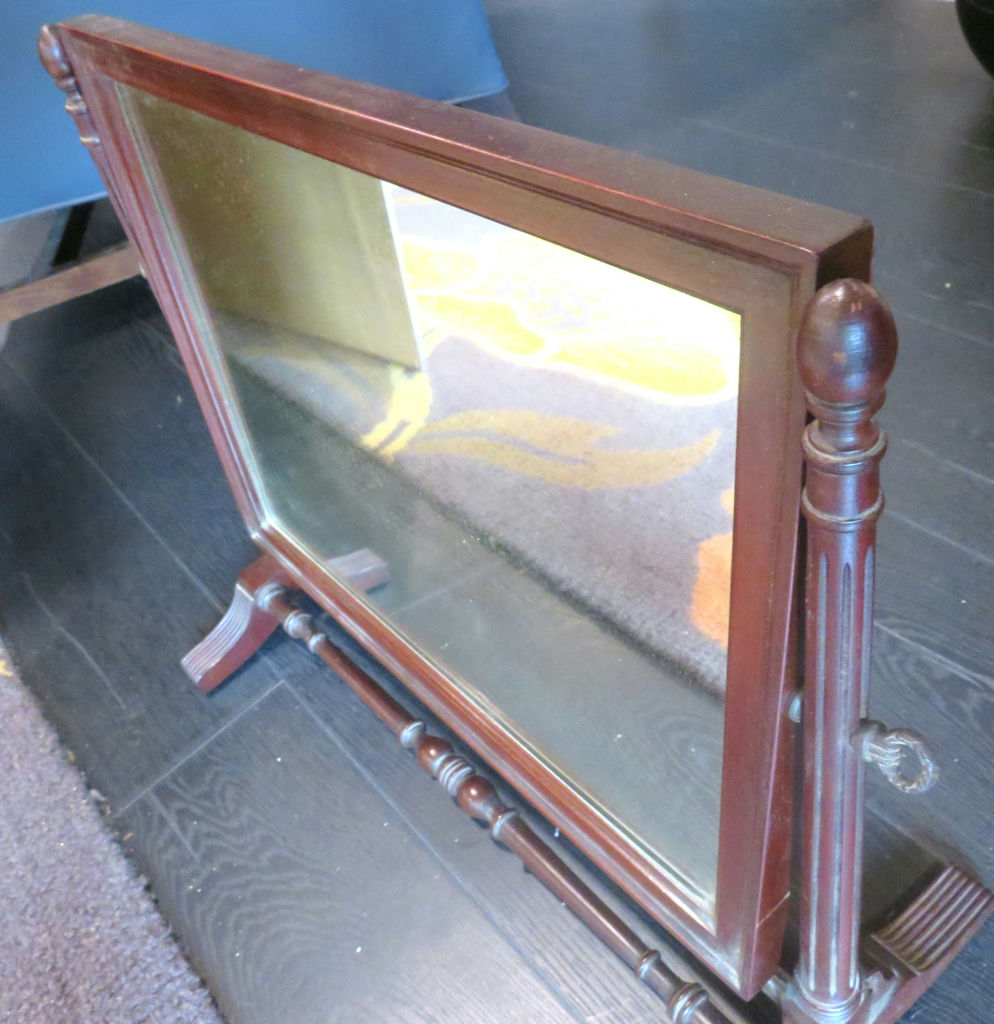 Vintage Chippendale Mahogany Dresser Table Mirror - image 3 of 6