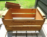 Vintage Sunny Slope Fruit Wood Crate - thumbnail 2 of 6