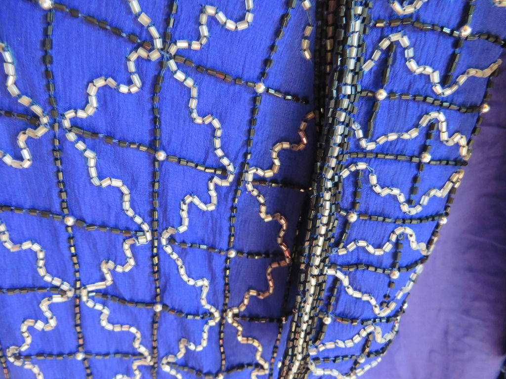 4 Adrienne Papell Designer Tops Jacket Silk Beaded - image 6 of 15