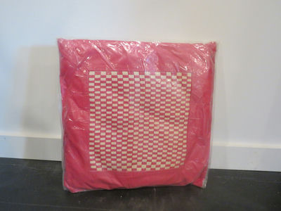 XL 24" Leather Hot Pink Check Throw Pillow 1 of 2 - Image 1 of 4