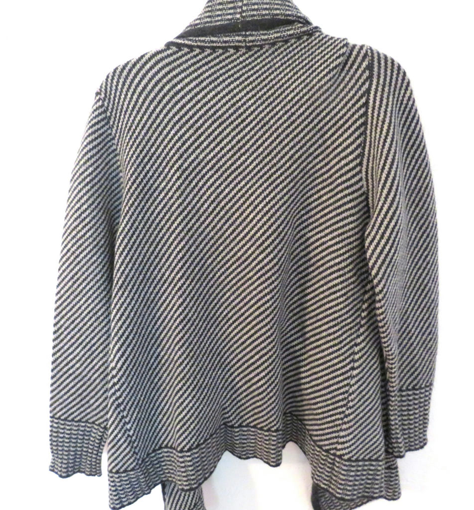 Grey Striped The Cashmere Project Jacket Wrap - image 3 of 6