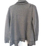 Grey Striped The Cashmere Project Jacket Wrap - thumbnail 3 of 6