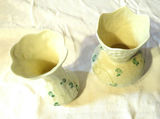 2 Vintage Belleek Shamrock Vases - thumbnail 3 of 6