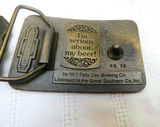 Brass Belt Buckles Billy Beer Fish and 2 Orange Browning Caps - thumbnail 7 of 9