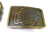 Brass Belt Buckles Billy Beer Fish and 2 Orange Browning Caps - thumbnail 5 of 9