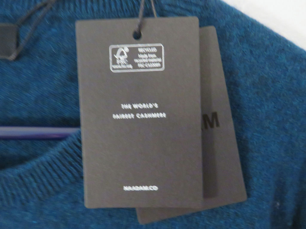 Naadam Teal Crewneck Cashmere XL Women’s Sweater NWT - image 3 of 4