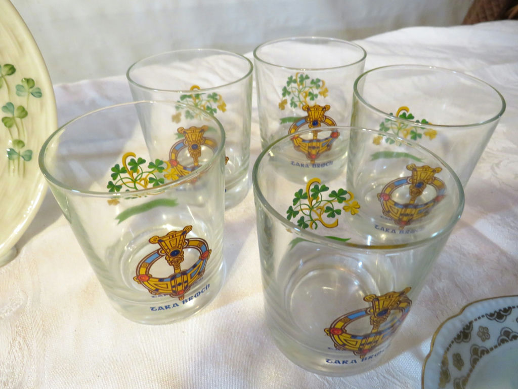 Irish Theme Plates and Glasses Belleek - image 9 of 9