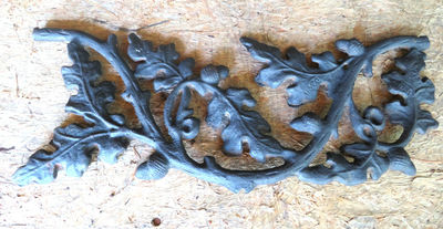 Vintage Ornamental Iron Architectural Panel Scroll Mexico 3/3 - Image 1 of 4