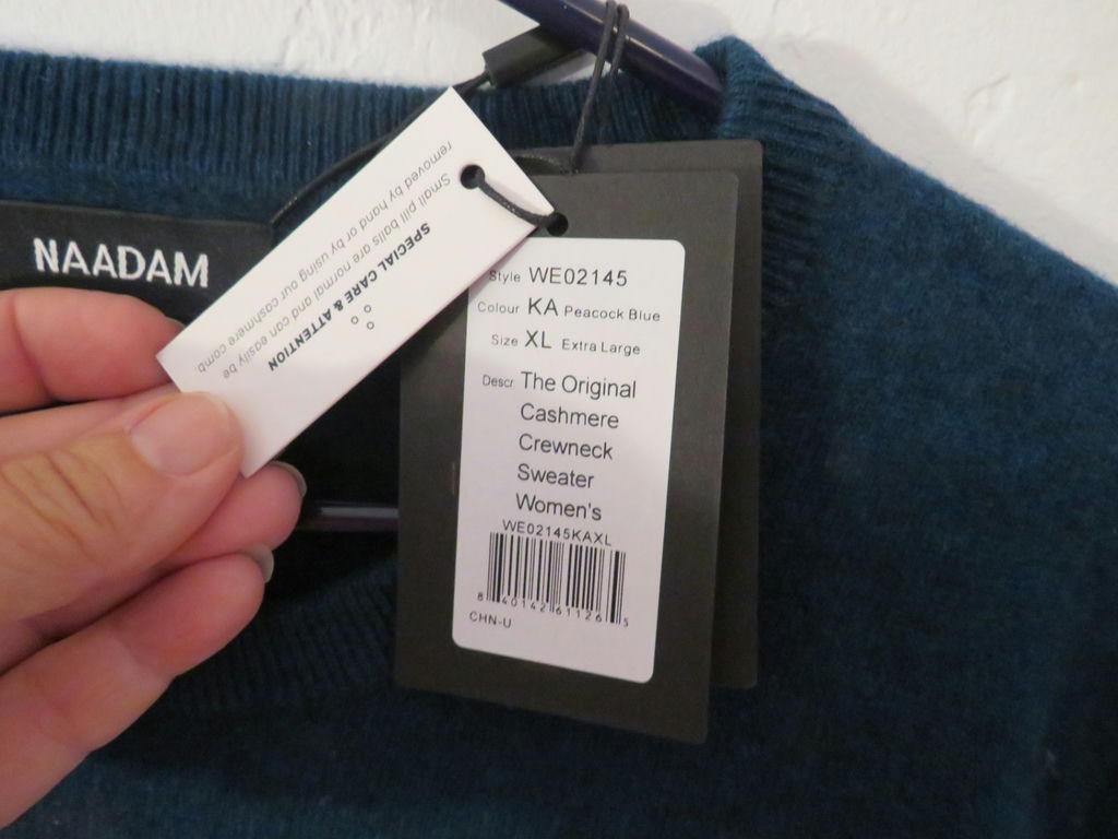 Naadam Teal Crewneck Cashmere XL Women’s Sweater NWT - image 4 of 4