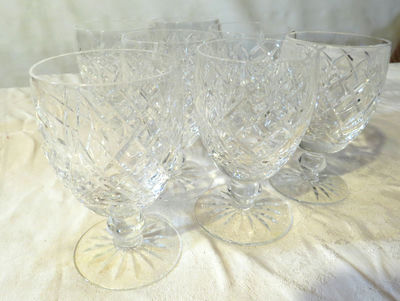 7 Waterford Crystal Wine Glasses - Image 1 of 6