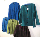 Lot Of 100% Wool Jackets Blue Green Purple - thumbnail 1 of 13