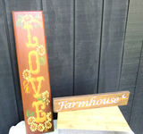 Wood Signs Love Patience and Farmhouse - thumbnail 2 of 8
