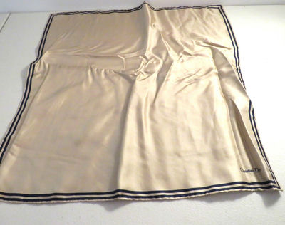 Christian Dior Silk Square Scarf Handkerchief Beige Italy - Image 1 of 4