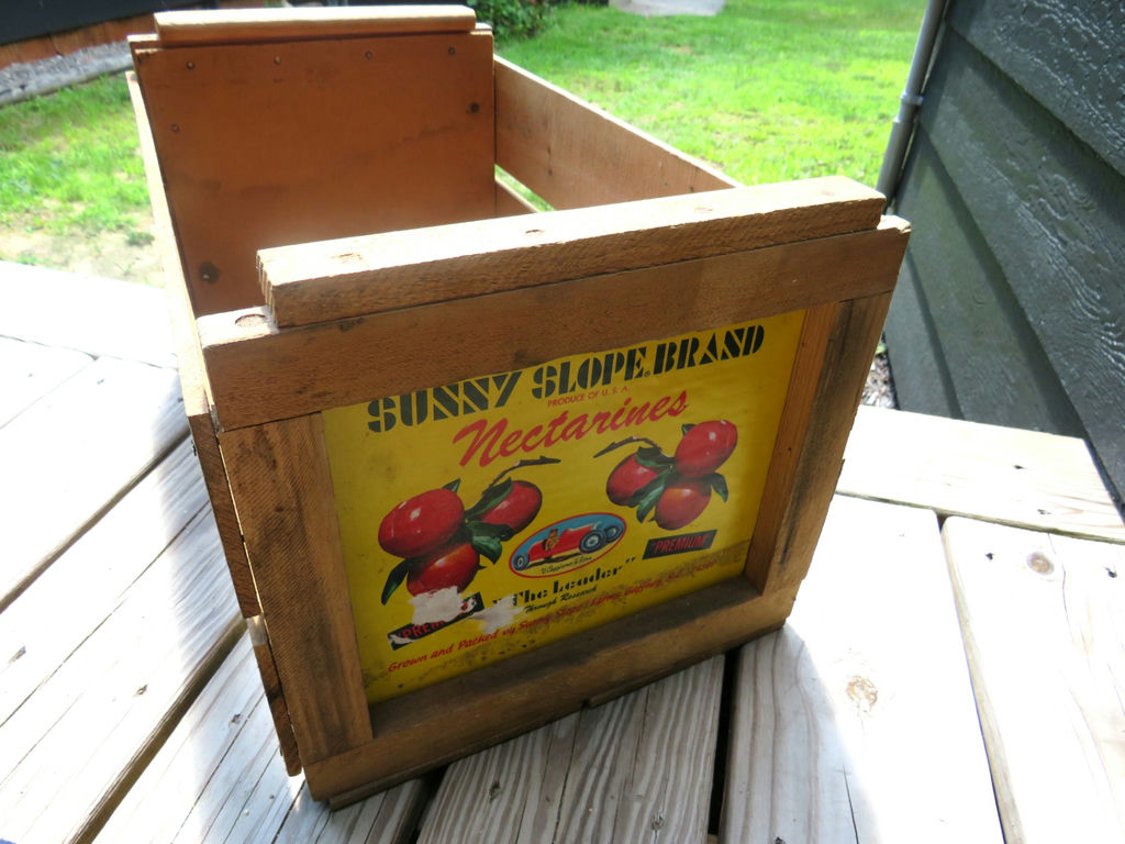 Vintage Sunny Slope Fruit Wood Crate - image 6 of 6