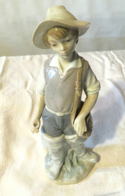 Vintage Lladro Fisher Boy Figurine - Image 1 of 7