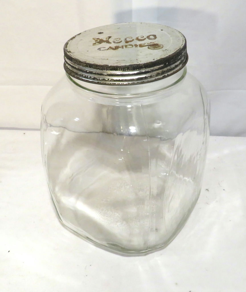 Vintage Necco Candy Hazel Atlas Glass Jar with Lid - image 2 of 6