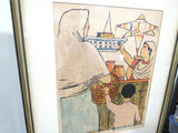 Watercolor and Ink Mexican Market Scene Artwork Framed - thumbnail 2 of 5