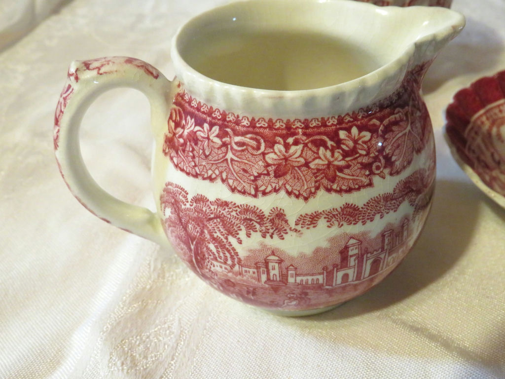 5 piece Spode Copeland Red Transferware  - image 3 of 12