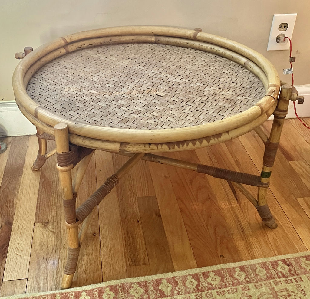 Rattan Table With Removable Tray - image 2 of 7