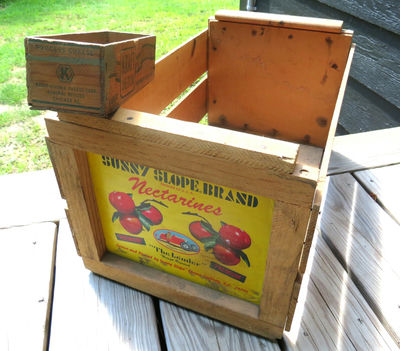 Vintage Sunny Slope Fruit Wood Crate - Image 1 of 6