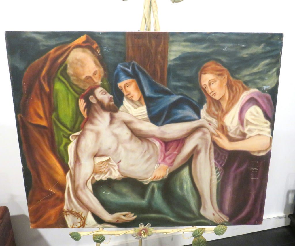Renaissance Style Religious Oil Painting on Canvas - image 1 of 7